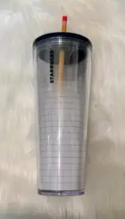 Starbucks 2020 Teacher Paper Tumbler w/Pencil Straw Brand New Never Used