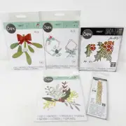 Sizzix Thinlits Bundle Die Cuts Christmas Holly Mistletoe Winter Paper Crafts