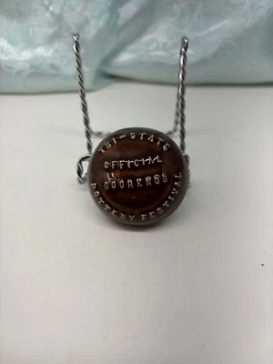 Tri-State Pottery Festival Official Doorknob in Fiesta Chocolate | HLC Toss Game