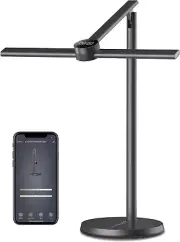 EZVALO Smart Desk Lamp with APP Control,Eye-Caring 2023 Upgraded Model, Black