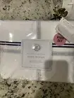 Tessitura Toscana Telerie Finest Linens of Tuscany White/ Navy King Sheet Set!