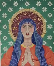 MADONNA Handpainted Needlepoint Canvas By JP Needlepoint