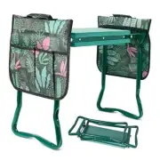 Garden Kneeler and Seat Stool with 2 Large Tool Bags and Soft Kneeling Pad