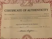 Widner’s Genealogical Story Certificate Of Authenticity, Sharon Taylor