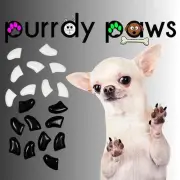 Soft Nail Caps For Dog Claws ( TUXEDO Combo ) Purrdy Paws * 6 sizes up to XXL