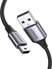 UGREEN USB Mini Cable 3M Braided Type A Male to Mini B 5-Pin Data Charging Cord Compatible with Blue Yeti, Sat Nav, Dash Cam, Hero 4/3, DAC, Game Controller, MP4/3 Player, PDAs, Camera