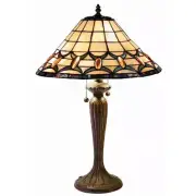 Tiffany Lamp Jeweled Ivory Table Lamp