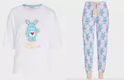 NEW PETER ALEXANDER BUNNY EARS CARE BEARS TOP & PANTS PJ SET XL RRP$149.90
