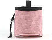 Dog Training Pouch Collapsible, Portable Puppy Snack Tote with Expandable Pocket Waist Clip Bag Animal Reward Walking Pack Food Storage Container (Pink, One Size)