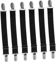 Cabilock 6Pcs Adjustable Motorcycle Loop Straps Multi Functional Binding Straps for Boots Pants and Luggage Elastic Slip Holders