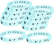 DIYEAH 10 Pcs 2025 Glow in The Dark Wristbands Student of The Month Wristbands Luminous Silicone Slap Bracelet Green Kindergarten Graduation Medals Wristband