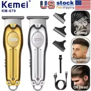 Kemei Professional Hair Clippers Trimmer Men's Cutting Machine USB Rechargeable