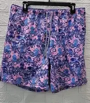 New Peter Miller Too Many Tentacles Swim Trunk W/Can Coozy Multicolor Size Large