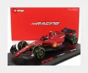 1:43 BURAGO Ferrari F1-75 #55 2022 Sainz +Helmet And Plastic Showcase BU36831S M
