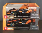 Bburago 1:24 McLaren MCL38 Lando Norris & Oscar Piastri 2024 F1 Miami Grand Prix