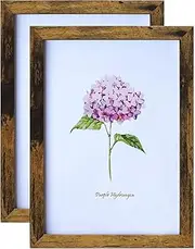 A4 Rustic Wooden Photo Frame Brown Picture frames A4 Picture Frame for Tabletop or Wall Display 2 Packs
