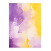 Yellow Purple Abstract Painting Canvas Print