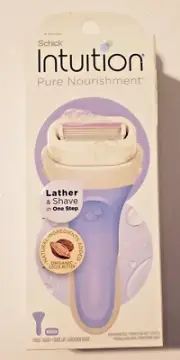 Schick Intuition Pure Nourishment Lather And shave One Step Razor With 4 Blades
