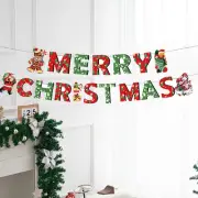 Merry Christmas Tablecloth Bunting Banner Flags Garland Xmas Party Ornaments