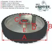 12" Serrated Rubber Belt Grinder Contact Wheel Contact Wheel for sanding machine
