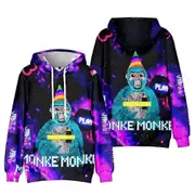 New gorilla tag 3d printed kids boys hooded sweatshirt casual loose hooded pullover tops jumper gift C 12-13 Years
