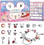 Christmas Advent Calendar 2023 for Kids Christmas 24 Days Countdown Calendar with DIY Bracelet Necklace Cute Charm Christmas Holiday Ornament Gift