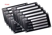 10-pack Vin Serial Id Tag Plate Data Blank Car Truck Hot Rod Equipment Trailer