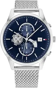 [Tommy Hilfiger] Men's Weston 1710504 Dress Quartz Watch, Navy, 44 mm Case Diameter
