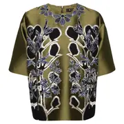 [Biyan] Boxy Top With Fabric Applique