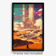 Movie Art Poster - Pure Barracks (Psychedelic Trippy Retro Cartoon Film Print)