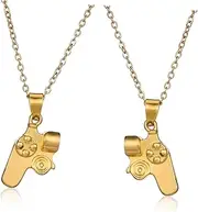 [COLLBATH] Couple Necklace Mobile Phone Case House Fortune Keychain Consumables Sensor Key Charms Purse Keychain Charm Cute Keychain Woman's Necklace Key Ring Boy Sign Golden Alloy