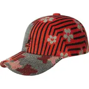 Kangol Nature Flip Spacecap Baseball Hat Outdoor Cap - Oil Green/Cherry Glow