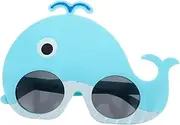 [Minkissy] Whale Novelty Sunglasses Unique Beach Party Glasses Photo Booth Accessory Stylish Comfortable