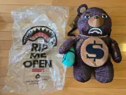 NEW Sprayground Offended Moneybear Teddy Bear Backpack Plush NWT Tags Bag FJCK