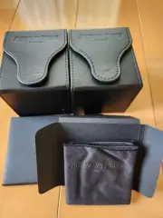 Audemars Piguet 2 black watch cases Travel Pouches 2 cleaning sheets set NEW