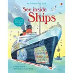 《新書出清》USBORNE SEE INSIDE SHIPS 硬頁翻翻書(船艦)＊JC小舖＊