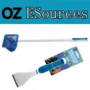Aquarium Deluxe Net & Scrapper Set 2Pcs Non Toxic and Safe to Fish Value Pack
