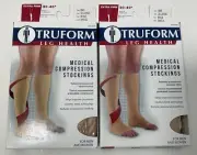 Lot 2 NIP TruForm Leg Health X-Firm 30-40 MmHg Open Toe Compression Socks 3XL