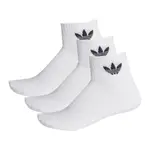 ADIDAS 襪子 MID-CUT CREW  襪 中筒襪 白襪 休閒 三葉草 愛迪達 3雙入  白 FT8529