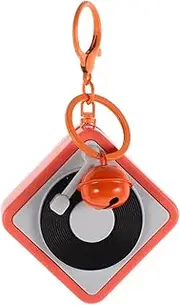 Abaodam Retro Mini Recorder Keychain Creative Cassette Bag Ornament for Backpacks Office Unique Music Box Keyring for Bedroom Decor Lightweight Portable Design