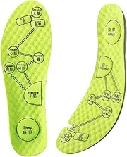 [Aiying] Foot Acupressures Insole - Athletic Running Hiking Comfort Insoles for Sneakers or Hiking Boots | Soft Breathable Sports Cushion Inserts Sweat-Absorbing Deodorant Shoe Pads Shoe Accessories Arch-au