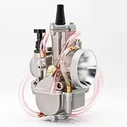 Power Jets Carburetor Carbs for OKO 2T 4T Motorcycle Carburetor Carb for Dirt Bike Pit Bike Scooter ATV Quad for UTV for PWK 21 24 26 28 30 32 34mm with Power Jet (Color : 32mm)
