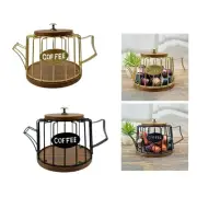 Coffee Pod Holder Storage Basket Cup Shaped Wooden Capsule Holder for Home