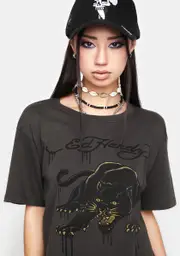 [Ed Hardy] Crouching Panther Tee
