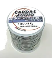 Cardas Audio Quad Eutectic Silver Solder 1lb Wire Roll - Rosin Flux