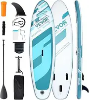 [VEVOR] Inflatable Stand Up Paddle Board, 10.6 FT x 33 Inch SUP Paddleboard, with Board Accessories, Pump, Paddle, Fin, Phone Bag, Backpack, Ankle Leash, Repair Kit, Non-Slip Deck for Youth & Adults