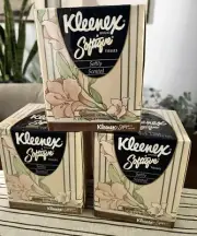 1 ~ Vtg 1986 1987 Almond Color Tissues Softly scented Kleenex Floral Box NIB