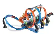 Hot Wheels Toy Car Track Set Corkscrew Crash with 1:64 Scale Car DAMAGED BOX