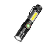 C82 Mini Portable Pocket Flashlight USB Tail with Magnet Multi-function Bright LED Flashlight for Outdoor Activity Hiking