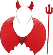 1 Set Cartoon Devil Costume Accessory for Devil Headband Clothing Kit for Halloween Parties Theme Events and Cosplay Fun